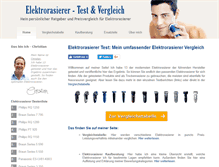 Tablet Screenshot of elektrorasierer-test.com